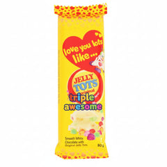 Beacon Jelly Tots White Chocolate Slab