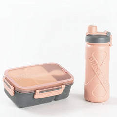 Viassin Fashion Sealed 3-Compartment Lunch Box bottle Suit