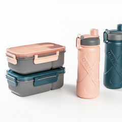 Viassin Fashion Sealed 3-Compartment Lunch Box bottle Suit