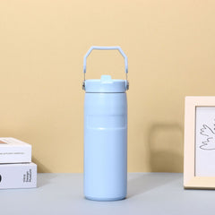 Stanley Style  Stainless Steel Tumbler with Handle & Straw